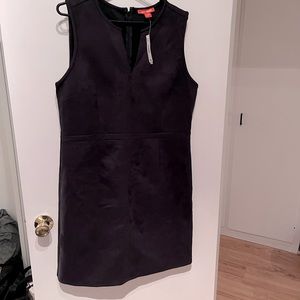 Faux suede sleeveless dress